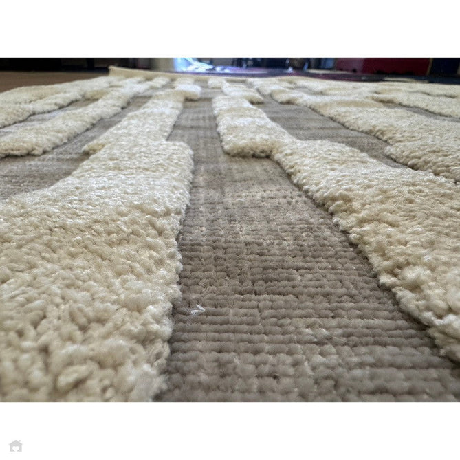 Valley Tile Scandinavian Carved 3D Hi-Low Flatweave Beige/Ivory/Natural Rug-Asiatic Carpets-Rug Love - The Most Loved Rug Store
