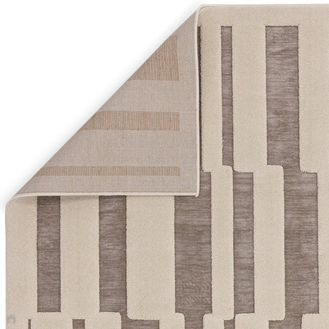 Valley Tile Scandinavian Carved 3D Hi-Low Flatweave Beige/Ivory/Natural Rug-Asiatic Carpets-Rug Love - The Most Loved Rug Store