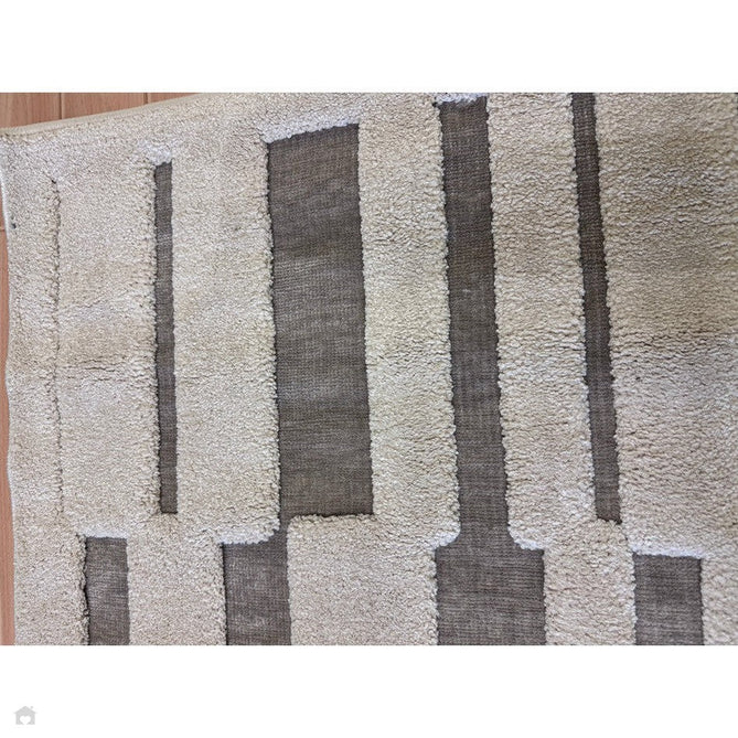 Valley Tile Scandinavian Carved 3D Hi-Low Flatweave Beige/Ivory/Natural Rug-Asiatic Carpets-Rug Love - The Most Loved Rug Store