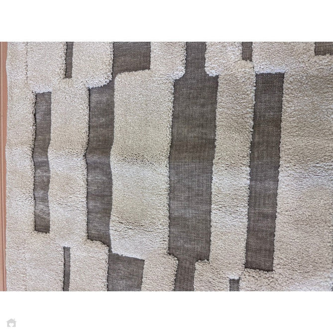 Valley Tile Scandinavian Carved 3D Hi-Low Flatweave Beige/Ivory/Natural Rug-Asiatic Carpets-Rug Love - The Most Loved Rug Store