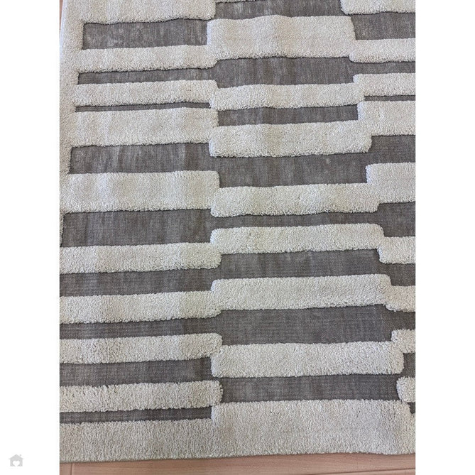 Valley Tile Scandinavian Carved 3D Hi-Low Flatweave Beige/Ivory/Natural Rug-Asiatic Carpets-Rug Love - The Most Loved Rug Store