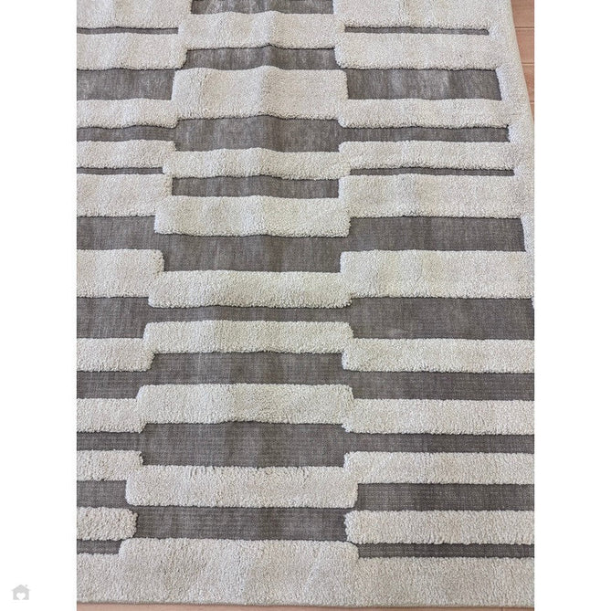 Valley Tile Scandinavian Carved 3D Hi-Low Flatweave Beige/Ivory/Natural Rug-Asiatic Carpets-Rug Love - The Most Loved Rug Store