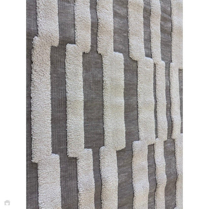 Valley Tile Scandinavian Carved 3D Hi-Low Flatweave Beige/Ivory/Natural Rug-Asiatic Carpets-Rug Love - The Most Loved Rug Store