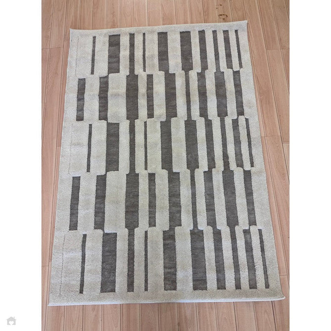 Valley Tile Scandinavian Carved 3D Hi-Low Flatweave Beige/Ivory/Natural Rug-Asiatic Carpets-Rug Love - The Most Loved Rug Store