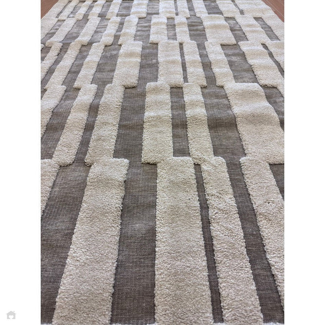 Valley Tile Scandinavian Carved 3D Hi-Low Flatweave Beige/Ivory/Natural Rug-Asiatic Carpets-Rug Love - The Most Loved Rug Store