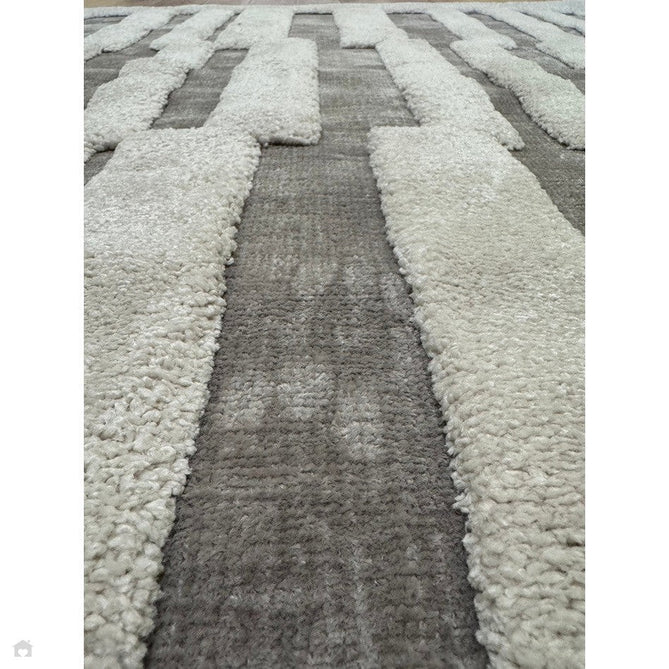 Valley Tile Scandinavian Carved 3D Hi-Low Flatweave Beige/Ivory/Natural Rug-Asiatic Carpets-Rug Love - The Most Loved Rug Store