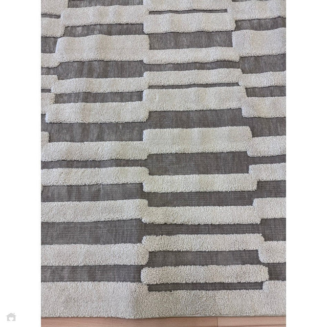 Valley Tile Scandinavian Carved 3D Hi-Low Flatweave Beige/Ivory/Natural Rug-Asiatic Carpets-Rug Love - The Most Loved Rug Store