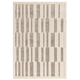 Valley Tile Scandinavian Carved 3D Hi-Low Flatweave Beige/Ivory/Natural Rug