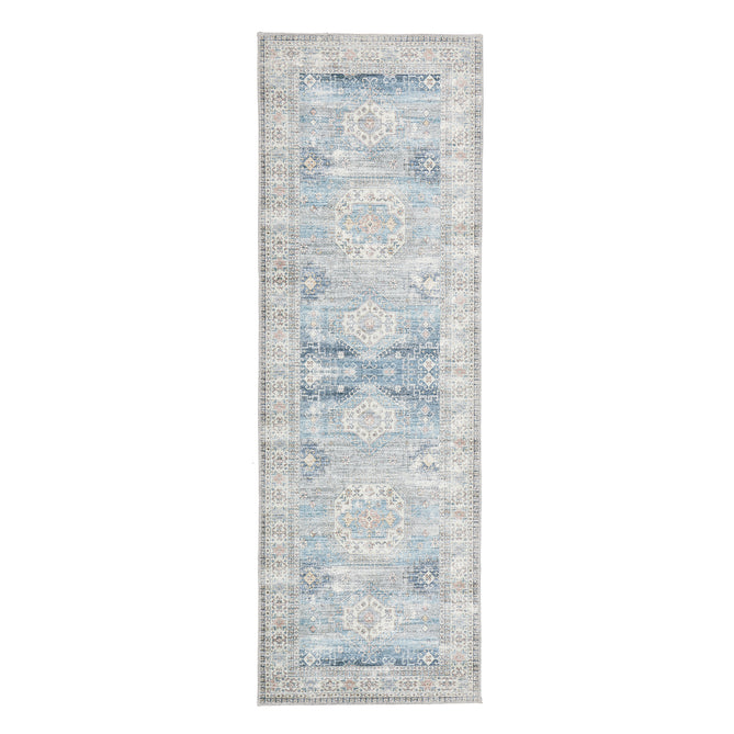 Washable Venice Blue Rug