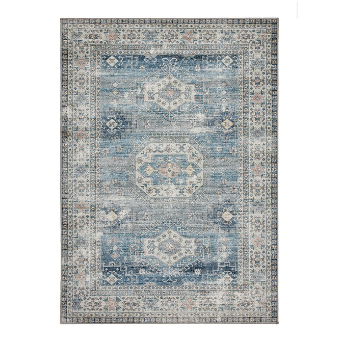 Washable Venice Blue Rug
