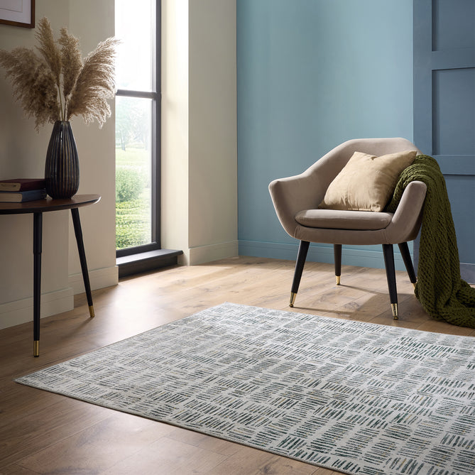 Washable Verona Blue Rug