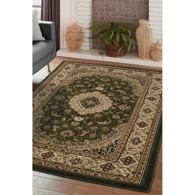 Victoria Traditional Green Round Rug-Melrose-Rug Love - The Most Loved Rug Store