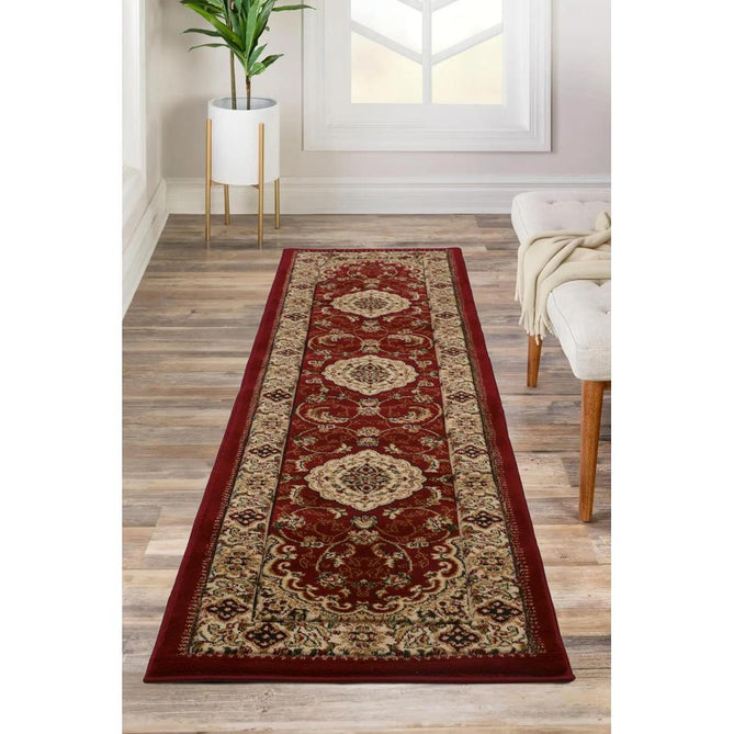 Victoria Traditional Red Round Rug-Melrose-Rug Love - The Most Loved Rug Store