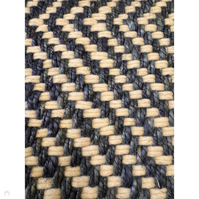 Vigo Modern Geometric Tonal Zig Zag Hand-Woven Heavyweight Textured Soft-Touch Jute & Wool Blend Chunky Loop Pile Flatweave Fringe Navy/Cream Rug-Asiatic Carpets-Rug Love - The Most Loved Rug Store