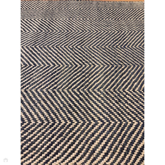 Vigo Modern Geometric Tonal Zig Zag Hand-Woven Heavyweight Textured Soft-Touch Jute & Wool Blend Chunky Loop Pile Flatweave Fringe Navy/Cream Rug-Asiatic Carpets-Rug Love - The Most Loved Rug Store