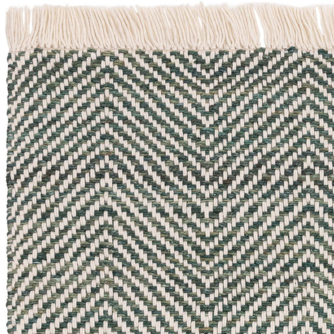 Vigo Modern Geometric Zig Zag Hand-Woven Jute Mix Soft-Touch Boho Flatweave Green/Cream Rug 200 x 290 cm-Shop Returns-Rug Love - The Most Loved Rug Store