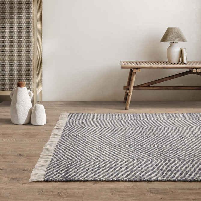 Vigo Modern Geometric Zig Zag Hand-Woven Jute Mix Soft-Touch Boho Flatweave Grey/Cream Rug-Asiatic Carpets-Rug Love - The Most Loved Rug Store
