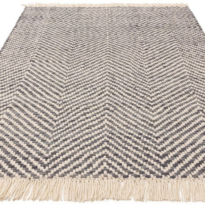 Vigo Modern Geometric Zig Zag Hand-Woven Jute Mix Soft-Touch Boho Flatweave Grey/Cream Rug-Asiatic Carpets-Rug Love - The Most Loved Rug Store