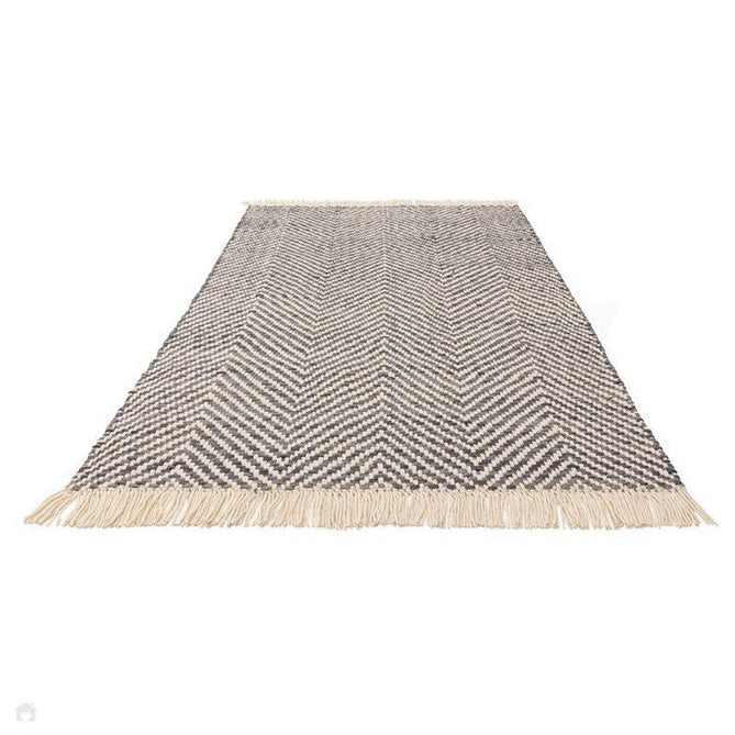 Vigo Modern Geometric Zig Zag Hand-Woven Jute Mix Soft-Touch Boho Flatweave Grey/Cream Rug-Asiatic Carpets-Rug Love - The Most Loved Rug Store