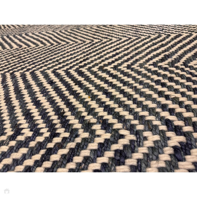 Vigo Modern Geometric Zig Zag Hand-Woven Jute Mix Soft-Touch Boho Flatweave Navy/Cream Rug-Asiatic Carpets-Rug Love - The Most Loved Rug Store