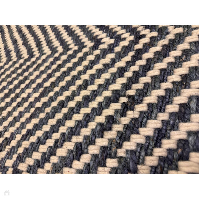 Vigo Modern Geometric Zig Zag Hand-Woven Jute Mix Soft-Touch Boho Flatweave Navy/Cream Rug-Asiatic Carpets-Rug Love - The Most Loved Rug Store