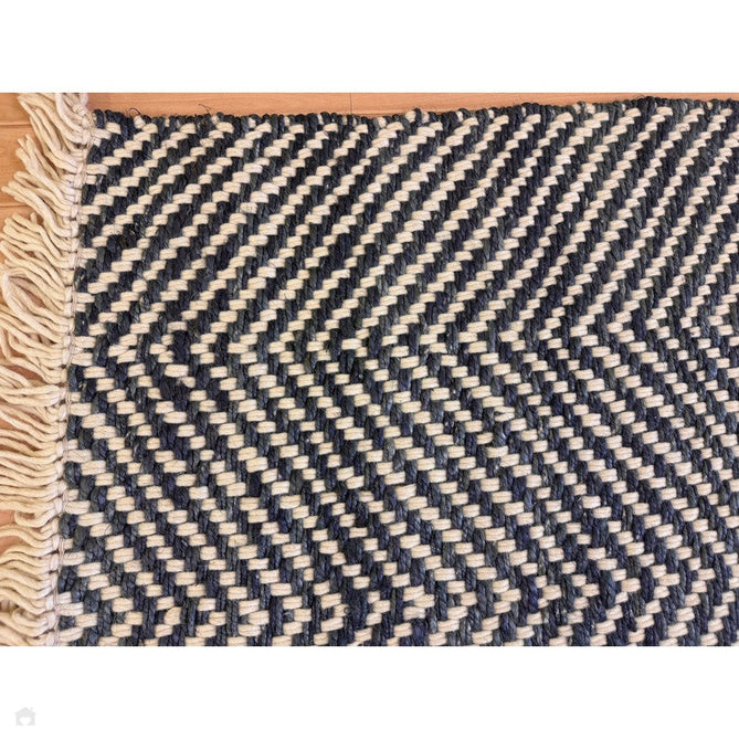 Vigo Modern Geometric Zig Zag Hand-Woven Jute Mix Soft-Touch Boho Flatweave Navy/Cream Rug-Asiatic Carpets-Rug Love - The Most Loved Rug Store