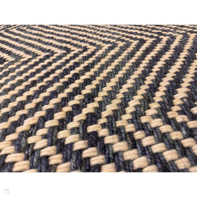 Vigo Modern Geometric Zig Zag Hand-Woven Jute Mix Soft-Touch Boho Flatweave Navy/Cream Rug-Asiatic Carpets-Rug Love - The Most Loved Rug Store