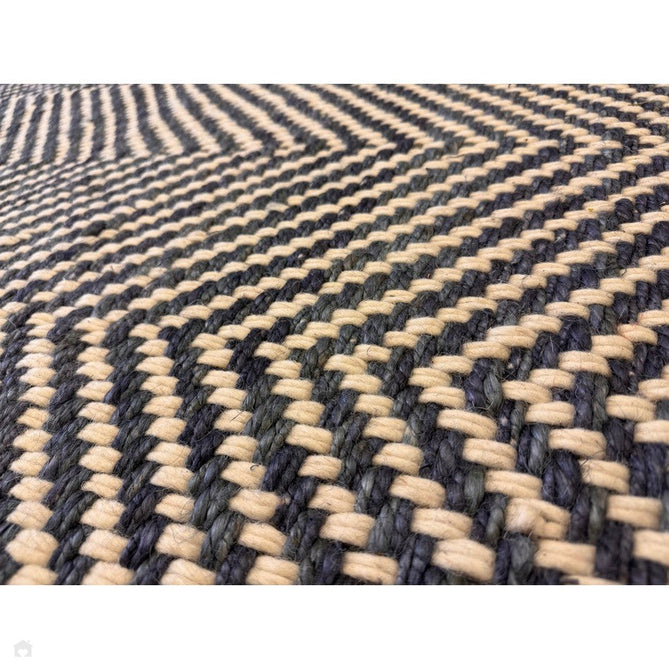 Vigo Modern Geometric Zig Zag Hand-Woven Jute Mix Soft-Touch Boho Flatweave Navy/Cream Rug-Asiatic Carpets-Rug Love - The Most Loved Rug Store