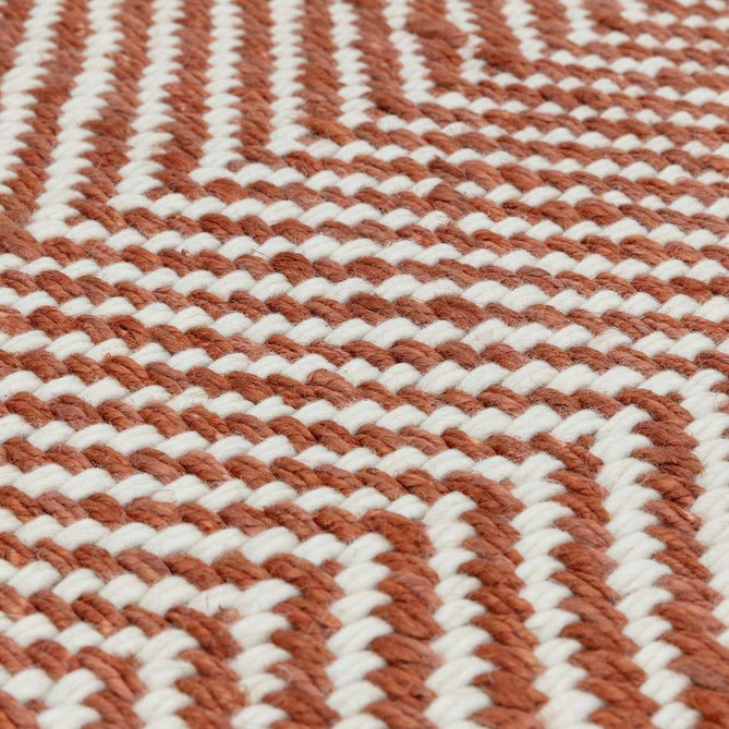 Vigo Modern Geometric Zig Zag Hand-Woven Jute Mix Soft-Touch Boho Flatweave Rust/Cream Rug-Asiatic Carpets-Rug Love - The Most Loved Rug Store
