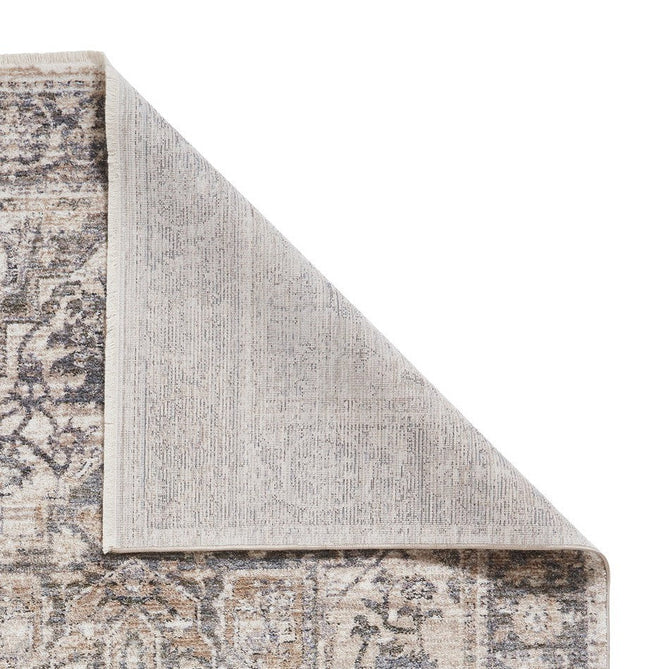 Vintage 35018 Traditional Distressed Heriz Medallion Border Soft-Touch Cream/Green/Beige/Terra Rug-Think Rugs-Rug Love - The Most Loved Rug Store