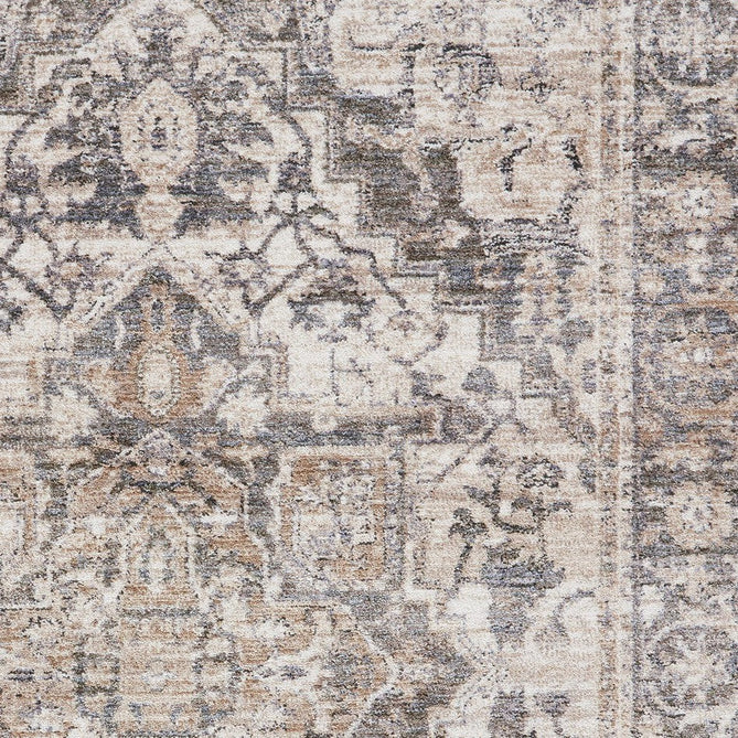 Vintage 35018 Traditional Distressed Heriz Medallion Border Soft-Touch Cream/Green/Beige/Terra Rug-Think Rugs-Rug Love - The Most Loved Rug Store