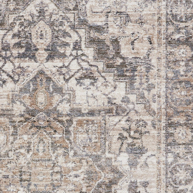 Vintage 35018 Traditional Distressed Heriz Medallion Border Soft-Touch Cream/Green/Beige/Terra Runner-Think Rugs-Rug Love - The Most Loved Rug Store