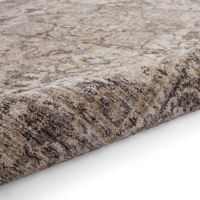 Vintage 35018 Traditional Distressed Heriz Medallion Border Soft-Touch Cream/Grey/Beige Rug-Think Rugs-Rug Love - The Most Loved Rug Store