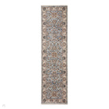 Vintage 35027 Traditional Distressed Koum Floral Vine Border Soft-Touch Blue/Brown/Cream Runner