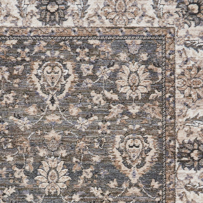 Vintage 35027 Traditional Distressed Koum Floral Vine Border Soft-Touch Green/Beige/Cream Rug-Think Rugs-Rug Love - The Most Loved Rug Store