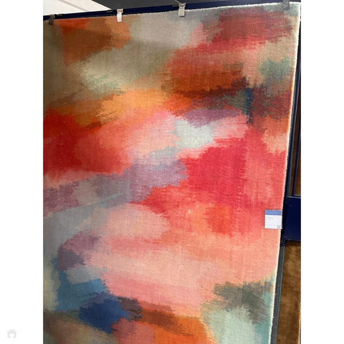 Vision Diffuse Modern Abstract Hand-Woven Printed Wool Low Profile Short Pile Multicolour Rug-Asiatic Carpets-Rug Love - The Most Loved Rug Store