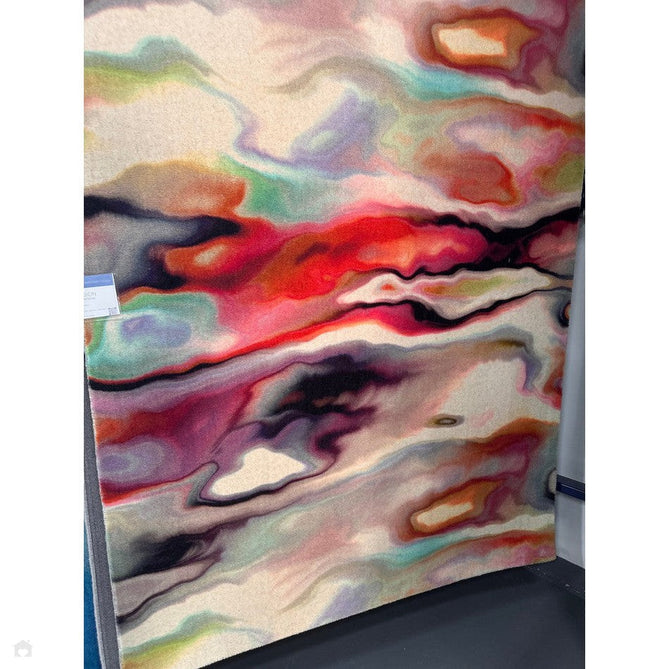 Vision Impression Modern Abstract Hand-Woven Printed Wool Low Profile Short Pile Multicolour Rug-Asiatic Carpets-Rug Love - The Most Loved Rug Store