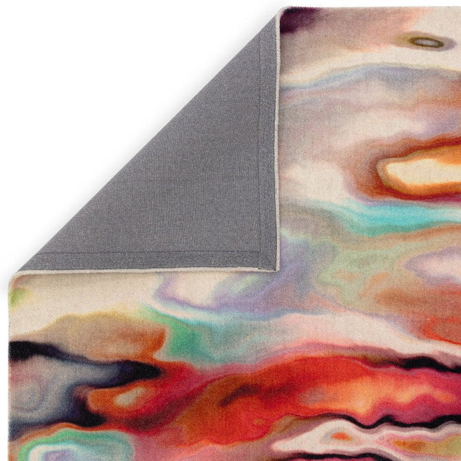 Vision Impression Modern Abstract Hand-Woven Printed Wool Low Profile Short Pile Multicolour Rug-Asiatic Carpets-Rug Love - The Most Loved Rug Store