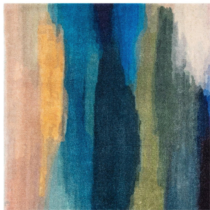 Vision Pigment Modern Abstract Hand-Woven Printed Wool Low Profile Short Pile Multicolour Rug-Asiatic Carpets-Rug Love - The Most Loved Rug Store