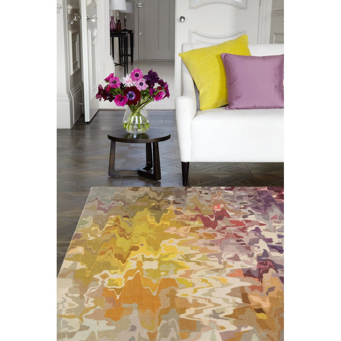 Vision Stipple Modern Abstract Hand-Woven Printed Wool Low Profile Short Pile Multicolour Rug-Asiatic Carpets-Rug Love - The Most Loved Rug Store