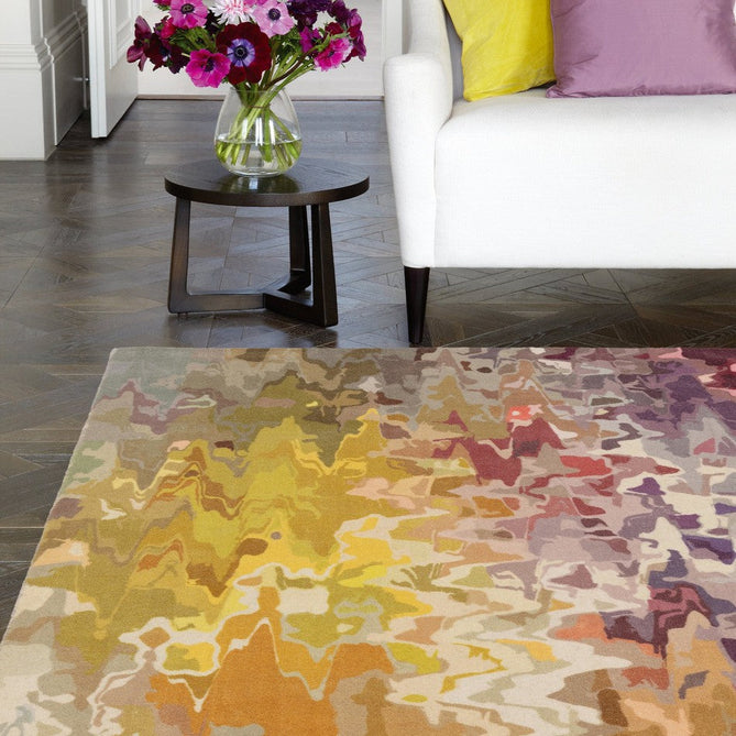 Vision Stipple Modern Abstract Hand-Woven Printed Wool Low Profile Short Pile Multicolour Rug-Asiatic Carpets-Rug Love - The Most Loved Rug Store