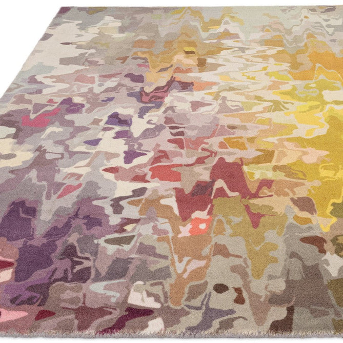 Vision Stipple Modern Abstract Hand-Woven Printed Wool Low Profile Short Pile Multicolour Rug-Asiatic Carpets-Rug Love - The Most Loved Rug Store