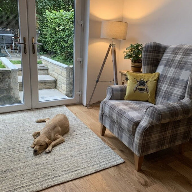 Vista Modern Plain Hand-Woven Ribbed Textured Wool Cream/Natural Beige/Charcoal Rug-Melrose-Rug Love - The Most Loved Rug Store