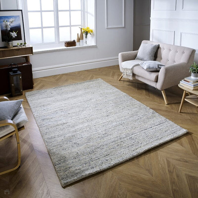 Vista Modern Plain Hand-Woven Ribbed Textured Wool Cream/Natural Beige/Charcoal Rug-Oriental Weavers-Rug Love - The Most Loved Rug Store