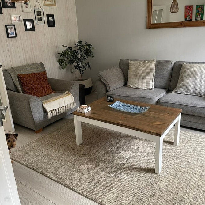 Vista Modern Plain Hand-Woven Ribbed Textured Wool Cream/Natural Beige/Charcoal Rug-Oriental Weavers-Rug Love - The Most Loved Rug Store