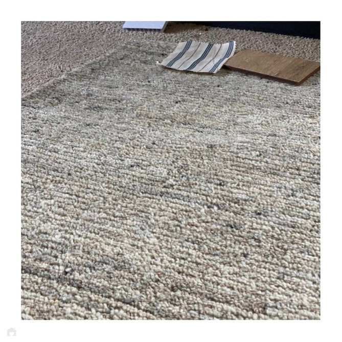 Vista Modern Plain Hand-Woven Ribbed Textured Wool Cream/Natural Beige/Charcoal Rug-Oriental Weavers-Rug Love - The Most Loved Rug Store