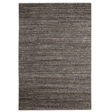 Vista Modern Plain Hand-Woven Ribbed Textured Wool Grey/Muted Ochre Rug