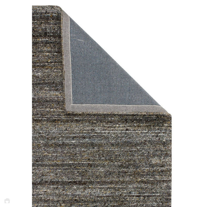 Vista Modern Plain Hand-Woven Ribbed Textured Wool Grey/Muted Ochre Rug-Oriental Weavers-Rug Love - The Most Loved Rug Store