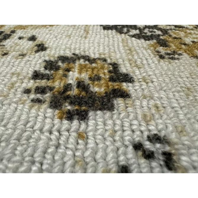 Vogue Traditional Persian Vintage Distressed Soft-Touch Hand-Knitted Ribbed Textured Polyester Beige/Cream/Pink/Ochre/Grey Rug-Origins-Rug Love - The Most Loved Rug Store