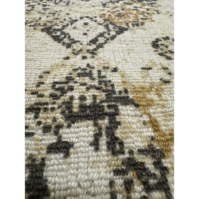 Vogue Traditional Persian Vintage Distressed Soft-Touch Hand-Knitted Ribbed Textured Polyester Beige/Cream/Pink/Ochre/Grey Rug-Origins-Rug Love - The Most Loved Rug Store